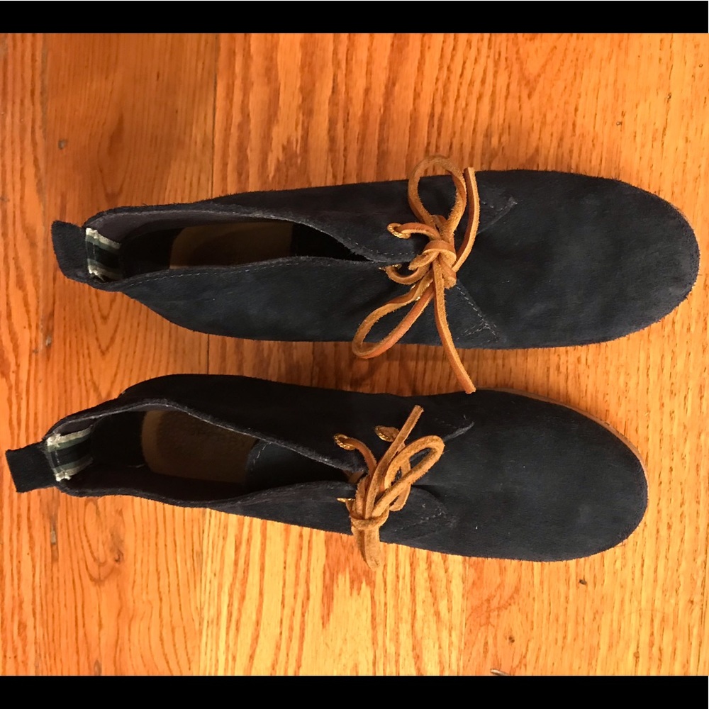 Sperry Suede Wedge, Navy - Picture 2 of 5